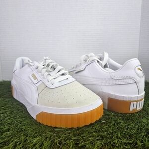 Puma Cali Exotic White Sneakers 369653-01 Women's Size 10